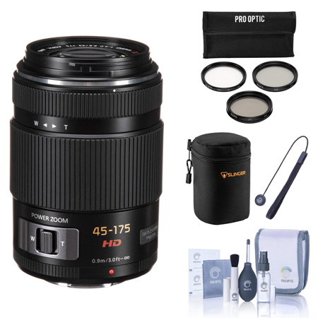 Panasonic Lumix G X Vario PZ 45-175mm F/4.0-5.6 ASPH. Lens – Black, Micro Four Thirds, Power Zoom