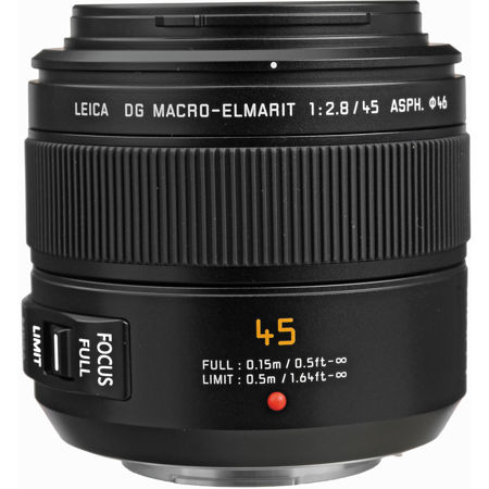 Panasonic 45mm f/2.8 Leica DG Macro-Elmarit Aspherical Lens Mega O.I.S. for Micro Four Thirds Lens Mount Systems