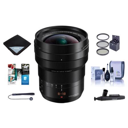 Panasonic Lumix G Leica DG Vario-Elmarit 8-18mm f/2.8-4 Lens, MFT w/PC Acc  Kit