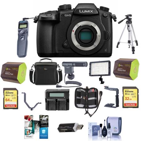 Panasonic Lumix DC-GH5 Mirrorless Body - With Pro Accessory Bundle