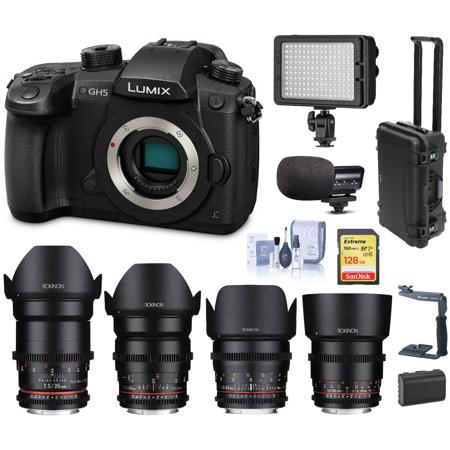 Panasonic Lumix DC-GH5 Mirrorless Body - W/Rokinon Cimema DS Lenses - Video Acc