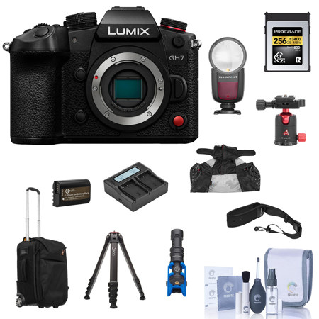 Panasonic LUMIX GH7 Mirrorless Camera, Bundle with Complete Kit