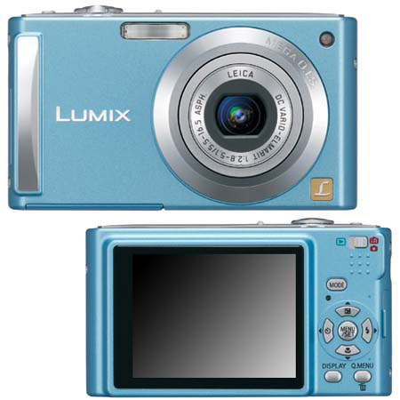 Panasonic Lumix DMC-FS3 Digital Camera Kit, Blue with 2 GB SD Memory Card, Table Top Tripod, Camera Case, Professional Lens Cleaning Kit
