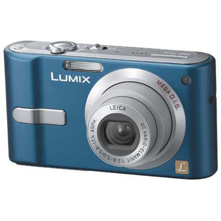 Panasonic Lumix DMC-FX10A Digital Point & Shoot Camera, 6.0 Megapixel, 3x Optical, 4x Digital Zoom, MEGA Optical Image Stabilization and 2.5" LCD, Blue Finish