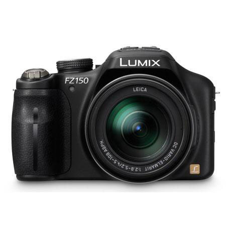 Panasonic Lumix DMC-FZ150 12.5MP Digital Camera, Black BUNDLE w/8GB/Case/Tripod