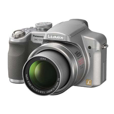 Panasonic Lumix DMC-FZ18 Digital Camera, 8.1 MP, 18x Optical, 4x Digital Zoom, MEGA Optical Image Stabilization & 2.5" Polycrystalline TFT LCD, Silver Finish