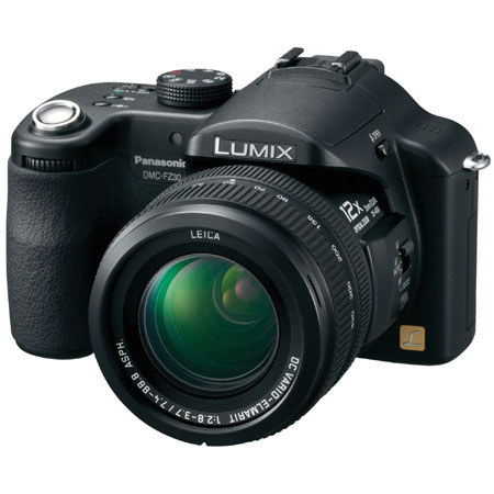 Panasonic Disc. nic Lumix DMC-FZ30K Digital SLR Camera, 8.0 MP, 12x Optical, 4x Digital Zoom, MEGA Optical Image Stabilizer, Black