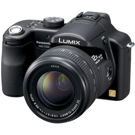 Panasonic Lumix DMC-FZ50K Digital SLR Camera, 10.4 MP, 12x Optical, 4x Digital Zoom, MEGA Optical Image Stabilizer, Black