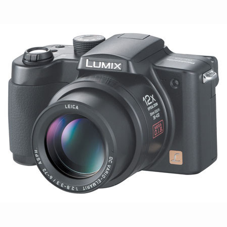 Panasonic Lumix DMC-FZ5B Digital SLR Camera, 5.0 MP, 12x Optical, 4x Digital Zoom, MEGA Optical Image Stabilizer, Color Black