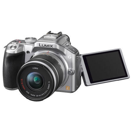 Panasonic DMC-G5 Camera w/G Vario 14-42mm/F3.5-5.6 ASPH./MEGA OIS Lens, Silver