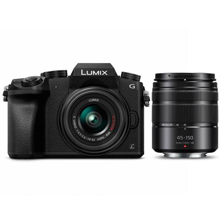 Panasonic Lumix DMC-G7 Mirrorless Micro Four Thirds Digital Camera with  Lumix G Vario 14-42mm and 45-150mm Lenses