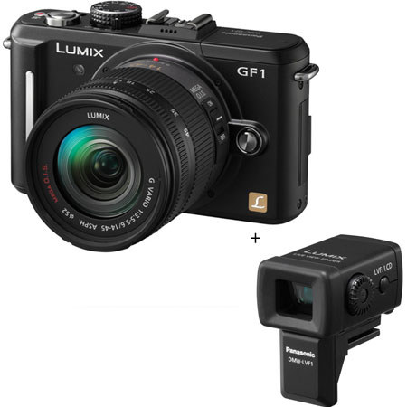 Panasonic Lumix DMC-GF1 13.1MP Camera +14-45mm/DMW-LVF1 IPCDMCGF1K2H