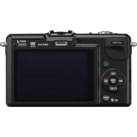 Panasonic Lumix DMC-GF2 Mirrorless Digital Camera Body, 12.1MP Resolution, 3 inch LCD Display, Black