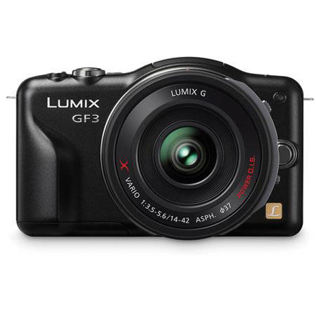Panasonic Lumix DMC-GF3 Black ,with 14 - 42mm GX Black Lens Bundle