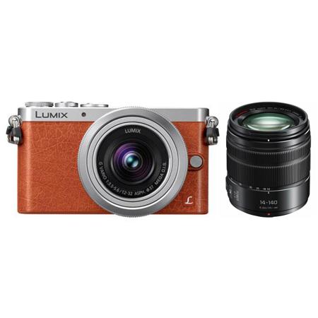 Panasonic Lumix DMC-GM1 Digital Camera(Orange)w/12-32mm Lens(Silver)/14-140 lens