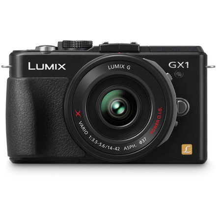 Panasonic Lumix DMC-GX1 Camera Body with GX 14-42mm Lens, Black