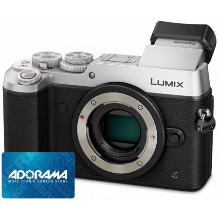 Panasonic Lumix DMC-GX8 Mirrorless Camera Body,Silver and $150 Adorama Gift Card