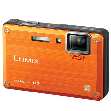 Panasonic Lumix DMC-TS1D 12.1 MP WP Dig Cam Kit, Orange