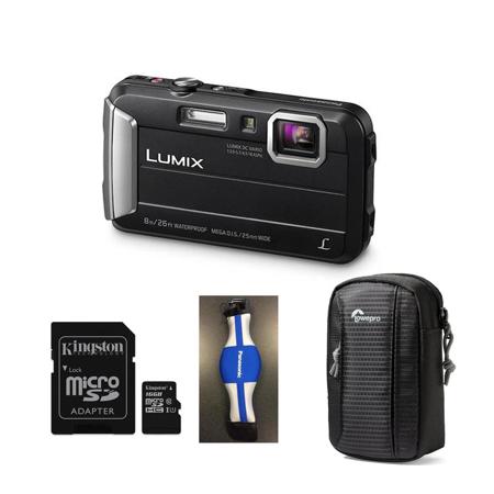 Panasonic Lumix DMC-TS30 Digital Camera with Free Accessories, Black