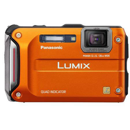 Panasonic LUMIX DMC-TS4 Digital Camera Orange Bundle