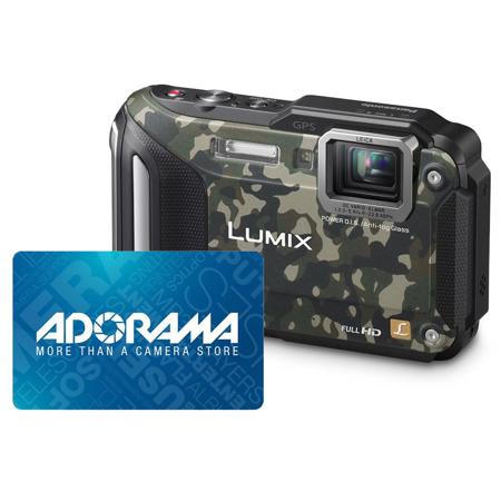 Panasonic LUMIX DMC-TS6 WiFi Enabled Digital Camera, Camouflage w/$25 Gift Card