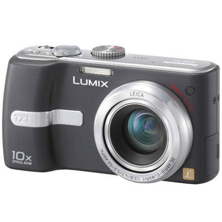 Panasonic Lumix DMC-TZ1K Lumix Slim Point & Shoot 5 MP Digital Camera, 10x Retractive, Folded Optical Zoom, 4x Digital Zoom, 2.5" LCD Screen, Color Black