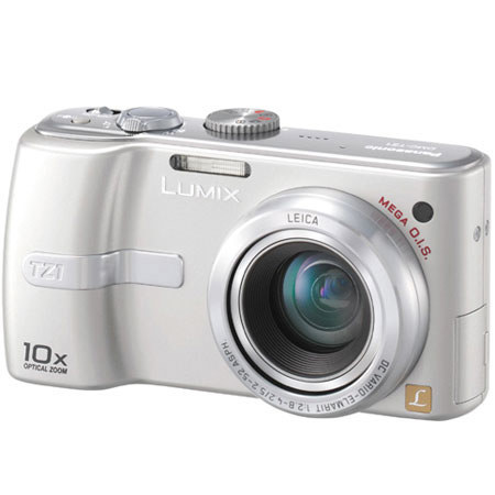 Panasonic Lumix DMC-TZ1S Lumix Slim Point & Shoot 5 MP Digital Camera, 10x Retractive, Folded Optical Zoom, 4x Digital Zoom, 2.5" LCD Screen, Color Silver