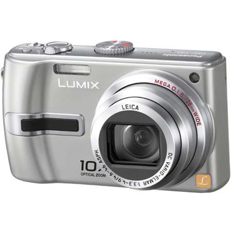 Panasonic Lumix DMC-TZ3A Digital Camera, 7.2 Megapixel, 10x Optical, 4x Digital Zoom, MEGA Optical Image Stabilization and 3" LCD Display - Silver Finish
