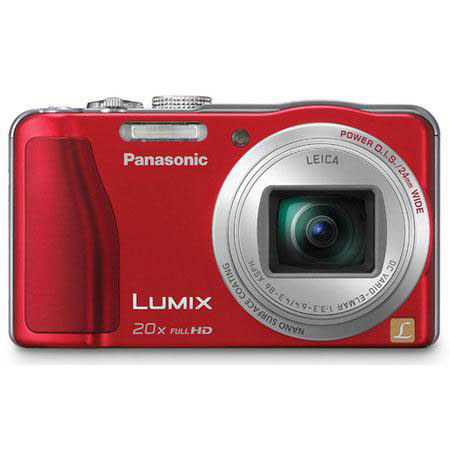 Panasonic LUMIX DMC-ZS20 14.1MP Digital Camera Red Bundle