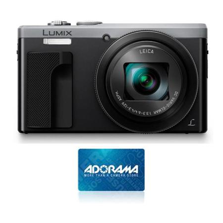 Panasonic Lumix DMC-ZS60 Digital Camera 18MP Silver W/Free $25 Adorama Gift Card