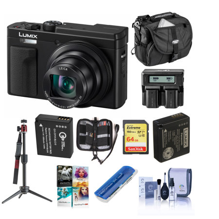Panasonic Lumix DC-ZS80 Camera, Black, With Spare Batt, Charger, PC Software