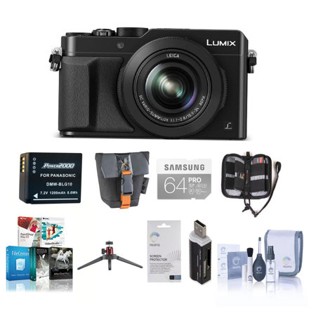 Panasonic Lumix DMC-LX100 Digital Camera with Premium Kit, Black
