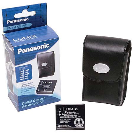 Panasonic Accessory Kit for the DMC-FX01, DMC-FX07, DMC-FX09, DMC-FX08 & DMC-FX3 Digital Cameras, with Leather Case and Battery