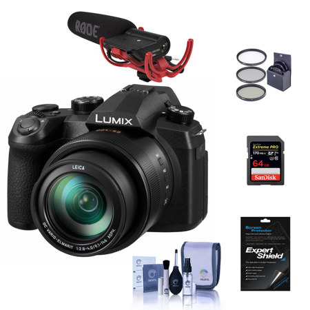 Panasonic LUMIX DC-FZ1000M2 Camera with 25-400mm f/2.8-4 Lens W/Rode Mic ACC Kit