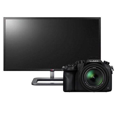 Panasonic Lumix DMC-FZ1000 Digital Camera W/LG Elect 31" Cinema 4K IPS Monitor