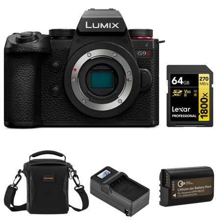 Panasonic Lumix G9 II Mirrorless Camera w/64GB Memory Card, Battery,  Charger,Bag DC-G9M2BODY K1