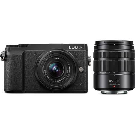 Panasonic Lumix DMC-GX85 Mirrorless w/12-32mm & 45-150mm Lenses, Black