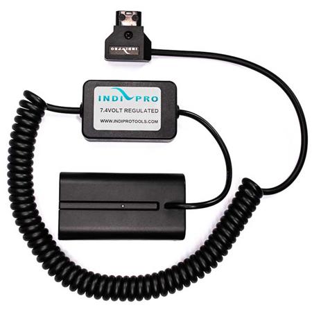 IndiPRO Coiled D-Tap to Sony L-Series Type Dummy Battery