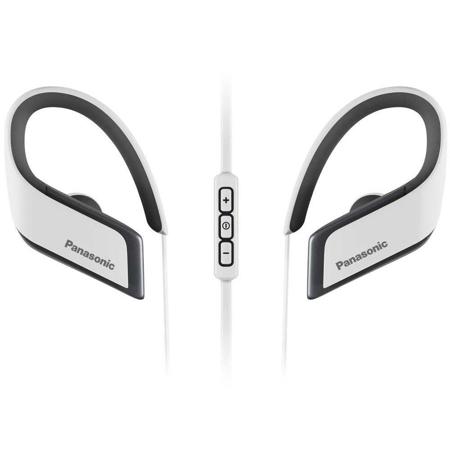 Panasonic RP-BTS30 WINGS Wireless Sport Clips Headphones with Mic, White