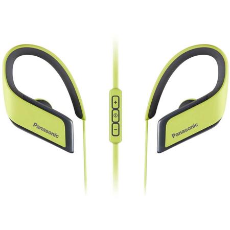 Panasonic RP-BTS30 WINGS Wireless Sport Clips Headphones with Mic, Yellow