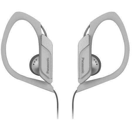 Panasonic RP-HS34 Water-Resistant Sports Clip Earbud Headphones, White