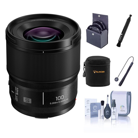 Panasonic Lumix S 100mm f/2.8 Macro Lens for L Mount, Bundle with Included Value