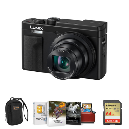 Panasonic LUMIX DC-ZS80D Digital Camera, Black with Mac Software & Accessories