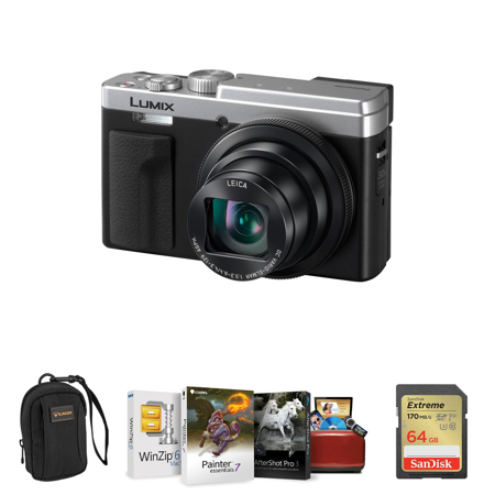 Panasonic LUMIX DC-ZS80D Digital Camera, Silver with Mac Software & Accessories