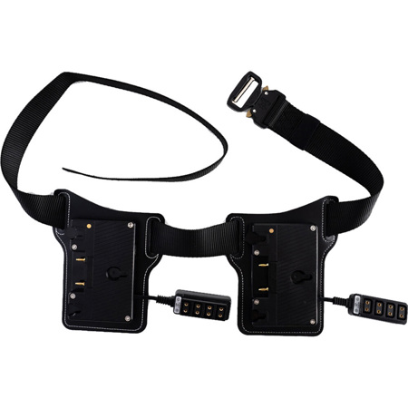 IndiPRO Dual Gold Mount Battery Belt with 10-Ways D-Tap Outputs