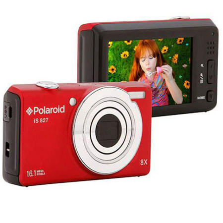 Polaroid IS827 16MP Digital Camera, Red