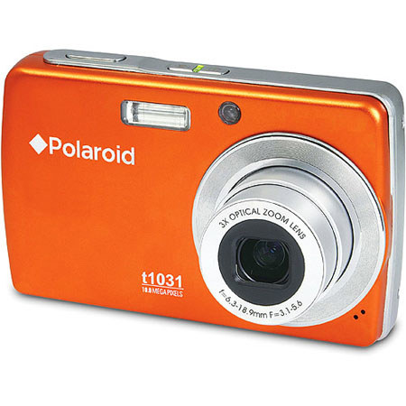 Polaroid T1031 Orange 10.0MP Digital Camera, 3in LCD