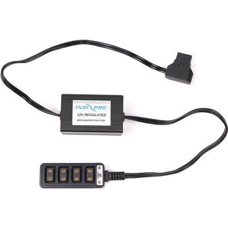 IndiPRO 28" 12V 8A D-Tap to 4-Way Female D-Tap Splitter Cable, Regulated