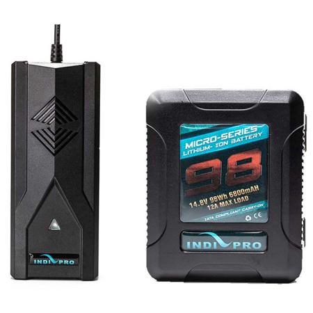 IndiPRO Micro-Series 98Wh Gold Mount Battery and D-Tap Pro Supercharger Kit