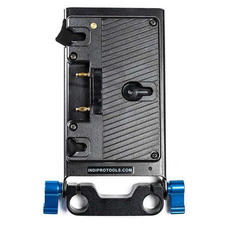IndiPRO Gold Mount Battery Adapter Plate with D-Tap Output and 15mm Rod System